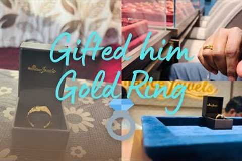 I gifted him Gold Ring on our 1st Wedding Anniversary 💍🧿| Finger Ring from Reliance Jewels |Gift