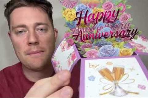 Giiffu Happy Anniversary Card, 3D Pop Up Anniversary Cards Gifts for Him, Her, Wife, Husband, Couple