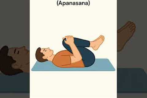 Wind Relieving Pose (Apanasana) yoga pose | yoga for beginners | yoga poses #shorts #yoga