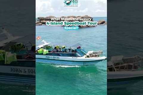 What makes the Luxury 4-Island speedboat tour special?