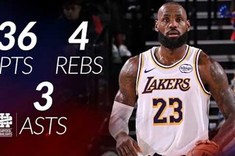 LeBron James 36 pt 4 rebs 3 asts vs Clippers 25/26 season