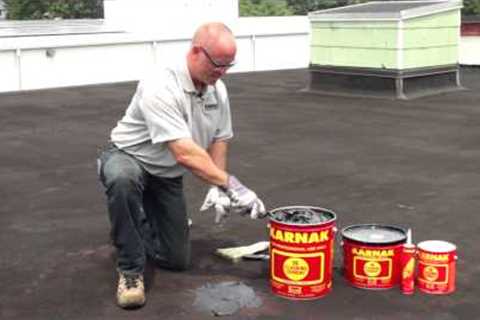 How to repair leaks permanently on flat roofs Karnak 19 Professional Grade Flashing Cement