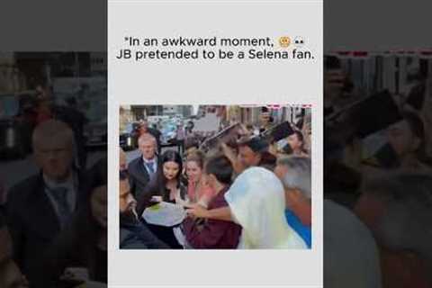In an awkward moment, JB pretended to be a Selena fan 😬💀👀 #SelenaGomez #BennyBlanco #SelenaFamily