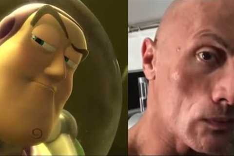 Buzz Lightyear does The Rock eyebrow raise