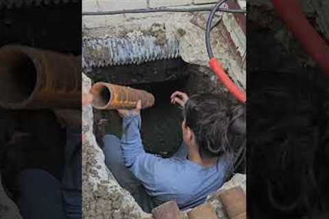 Watch as paola installs hybrid piers to fix foundation problems in irving texas #foundationrepair