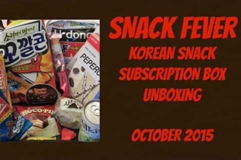 SNACK FEVER Subscription Box Unboxing! KOREAN Snack Food!  October 2015