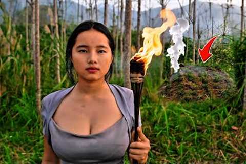 Build a warm and comfortable secret shelter in the forest. Survival skills