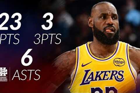 LeBron James 23 pts 3 threes 6 asts vs Suns 25/26 season
