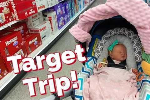 Reborn Baby’s First Outing At Target! Realistic Newborn Doll Shopping