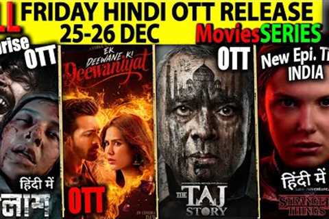 FRIDAY New Hindi OTT Release 26-DEC l StrangerThings5, Anaconda, EkDeewaneKiDeewan CrimeMoviesSeries
