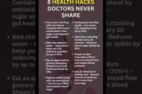 Simple Health Hacks That Change Everything #shorts