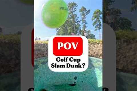 Slam Dunk!? #golf #golfswing #sports #golfer #golfing #golflife #slam #pov #dunk #friends #challenge