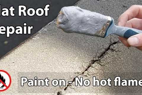 Flat Roof Leak Repair - Paint on Liquid Waterproof Sealant