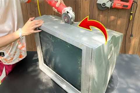 GREAT IDEA! Many people don’t know that cutting up old TVs can make a lot of money