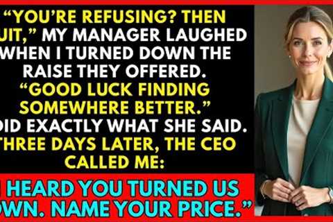 My Manager Mocked Me for Refusing the Raise- Then The CEO Called Me Personally.