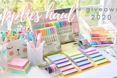 Back to school: supplies shopping, huge stationery haul, & giveaway 2020 ✏️🌸