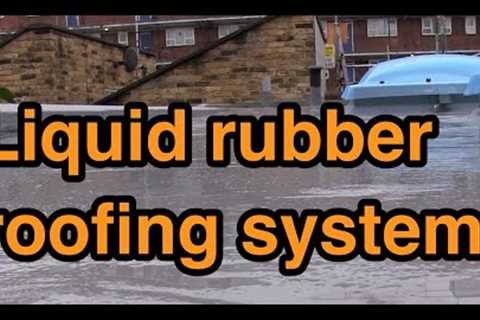 Liquid rubber flat roofing system for new flat roofs or roof repairs
