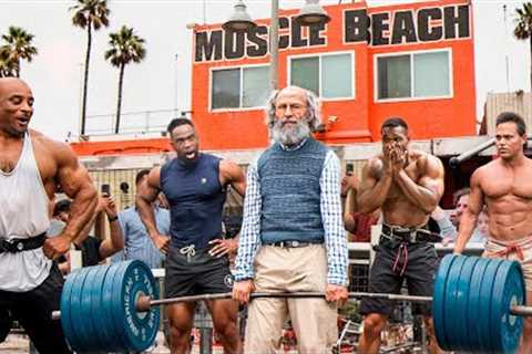 Old Man Powerlifter At Muscle Beach | Anatoly GYM PRANK