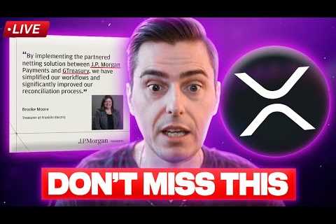 🔴LIVE: J.P. Morgan Payments + GTreasury!! The Hidden XRP Liquidity Play? XRP Price Reaction!