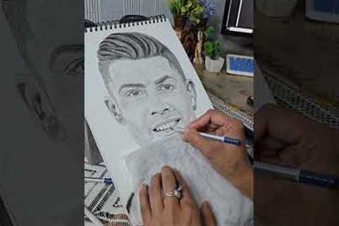 ​Ronaldo Drawing: The GOAT 🐐🔥#shorts #trending #football #ronaldo #cr7 #art #viral