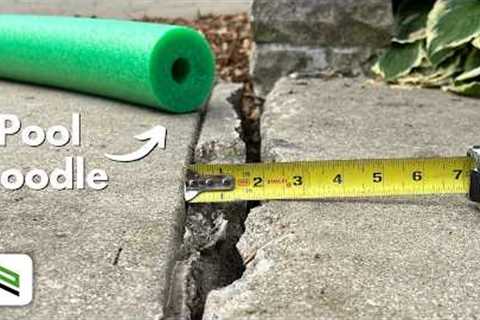 How To Fix A Large Crack In A Concrete Sidewalk | Surprising Results!