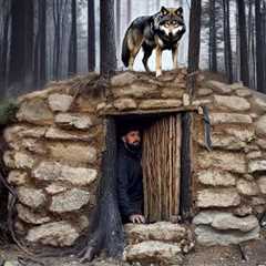 Building a Stone Bunker in the Wolf’s Den | Bushcraft & Survival Skills