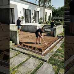 Front Yard Transformation | From Neglected Entrance to Luxury Pool #transformyourhome #homeupgrade
