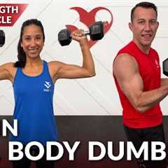 45 Min Full Body Dumbbell Workout - Strength Training at Home Weight Training for Women & Men
