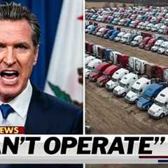 Governor Of California PANICS As Trucking Industry COLLAPSES!
