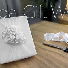 How To Wrap A Wedding Gift #giftwrapping #wedding #ribbonrose