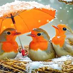 Calming Winter Snow Music ❄️ Birds Singing ~ 100% Reduce Stress and Calm Your Mind Naturally