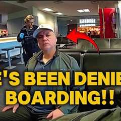 No Nonsense Cop Meets BIG DRUNK Attempting To Board The Airplane!