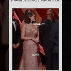 Selena Gomez and Samuel L. smirked and showed disrespect at the Oscars.#SelenaGomez #SamuelLJackson
