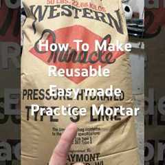 Step by step practice mortar for training purposes #mason #masonry #training #how #howto #asmr #art