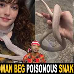 Oyibo Woman Beg Her Poisonous Snake Pet To Bath