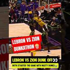 LeBron showing Zion HOW ITS DONE😭