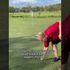 7 iron only!! #golf #friends #golfing #7iron #challenge