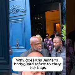 Why does Kris Jenner's bodyguard refuse to carry her bags#celebritynews #shortsfeed #celebrity