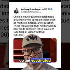 China Regulates Social Media Influencers With FINES! Some Love This Idea! #commentary
