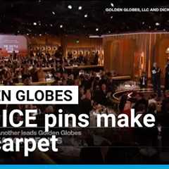 Anti-ICE pins worn by celebrities at Golden Globes ceremony • FRANCE 24 English