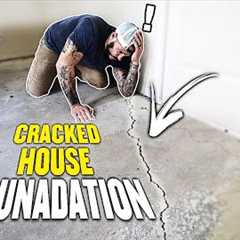 Floor Demo + OUR FOUNDATION IS CRACKED! || Concrete Slab House (Ep.2)