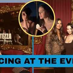 Selena Gomez dancing at launch of Rare beauty soft matte powder bronzer event in los Angeles.