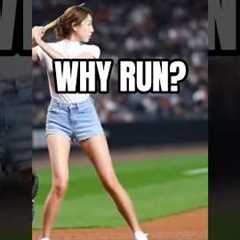 She didn't even run... 💀 (Coldest Walk) ⚾️ #shorts