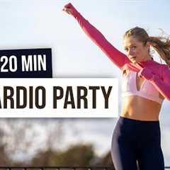 20 MIN CARDIO to the Beat - Full Body Sweaty HIIT Home Workout, No Equipment