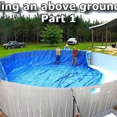 Installing an above ground pool! Pool series part 1! Episode #776
