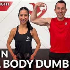 30 Min Full Body Dumbbell Workout at Home Strength Training - No Repeat Weight Loss for Women & ..