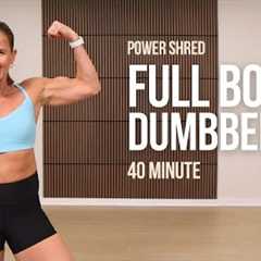 New Year Challenge Workout Day 1: 40 Min Full Body Dumbbell Strength Power Shred Weeks 3 & 4