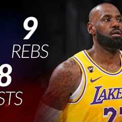 LeBron James 19 pts 9 rebs 8 asts vs Nuggets 25/26 season