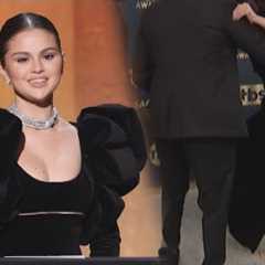 Selena Gomez Presents BAREFOOT After Red Carpet Stumble at SAG Awards