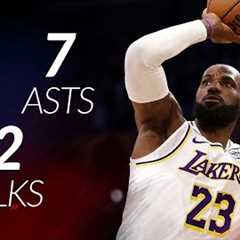 LeBron James 24 pts 7 asts 2 blks vs Raptors 25/26 season